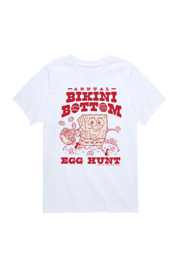 - Bikini Bottom Egg Hunt - Youth Boys Short Sleeve Graphic T-Shirt