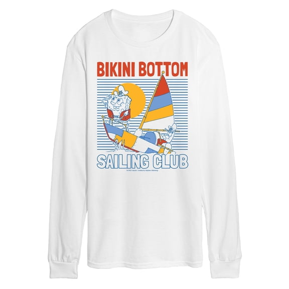 SpongeBob SquarePants - Bikini Bottom Sailing Club - Men's Long Sleeve Graphic T-Shirt