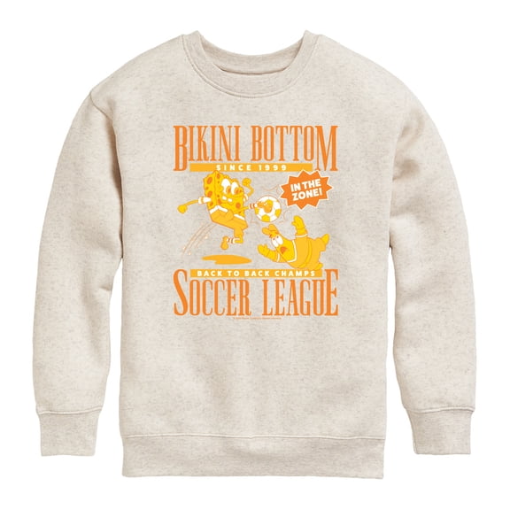 SpongeBob SquarePants - Bikini Bottom Soccer League - Youth Boys Crew Fleece Sweatshirt