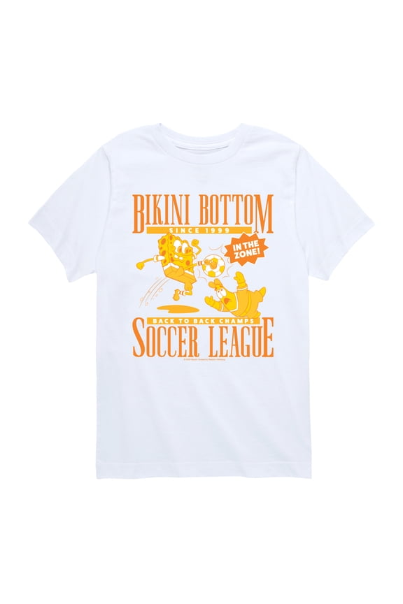 - Bikini Bottom Soccer League - Youth Boys Short Sleeve Graphic T-Shirt