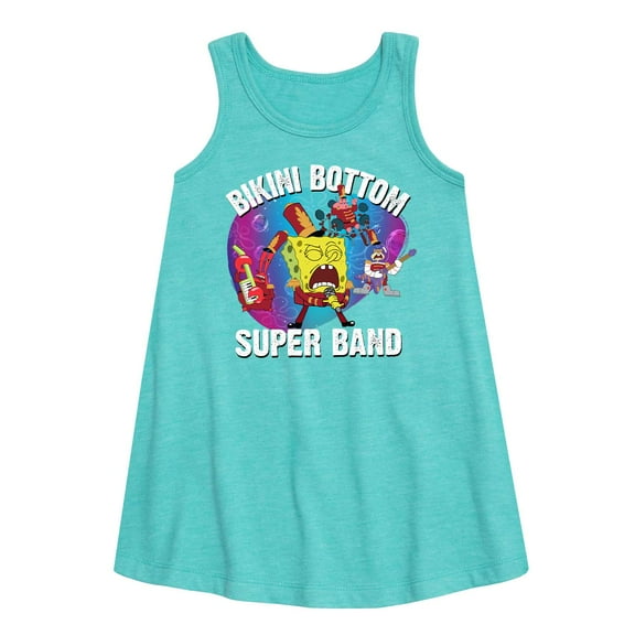 SpongeBob SquarePants - Bikini Bottom Super Band - Toddler And Youth Girls A-line Dress