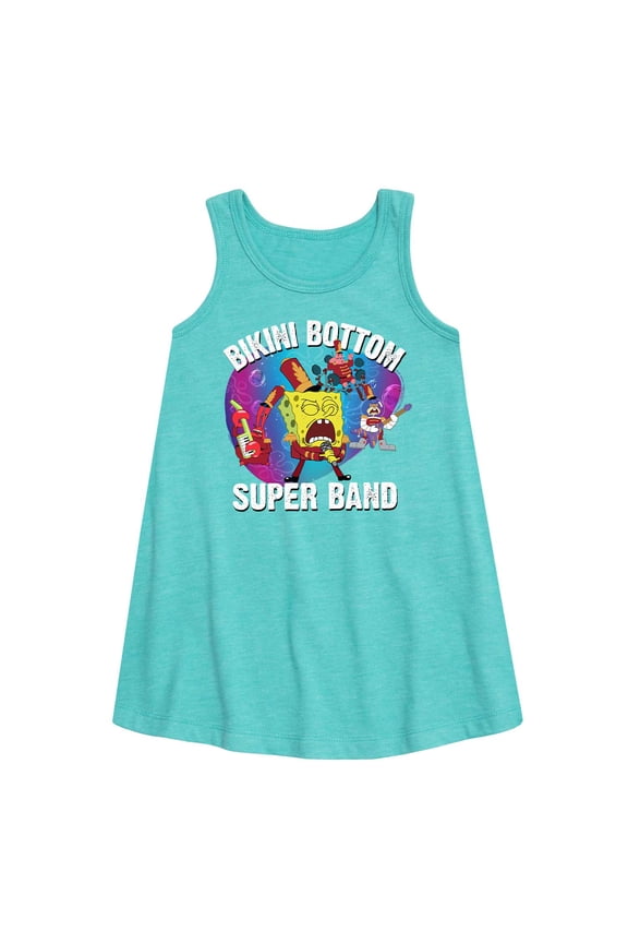 - Bikini Bottom Super Band - Toddler And Youth Girls A-line Dress