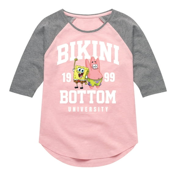 SpongeBob SquarePants - Bikini Bottom University - Toddler & Youth Girls Raglan Graphic T-Shirt