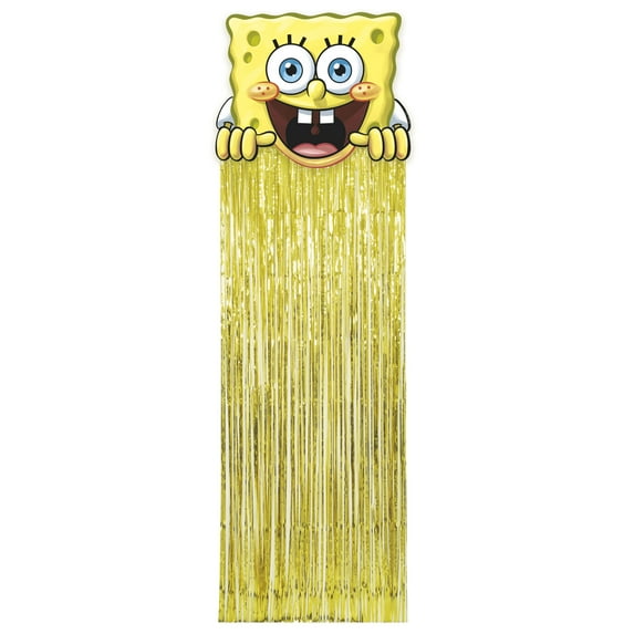 SpongeBob SquarePants Birthday Fringe Door Curtain, 5.5ft x 2.25ft