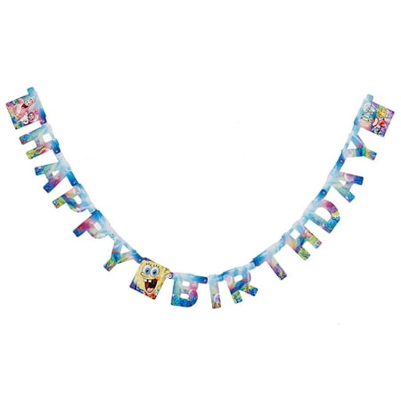 SpongeBob SquarePants Birthday Party Banner, 7.59 ft.