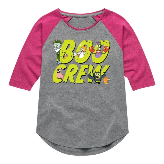SpongeBob SquarePants - Boo Crew - Girls Shirt Tail Raglan