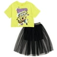 thumbnail image 1 of SpongeBob SquarePants Boxy Drop Shoulder T-Shirt and Mesh Tulle Skort Toddler to Big Kid, 1 of 5