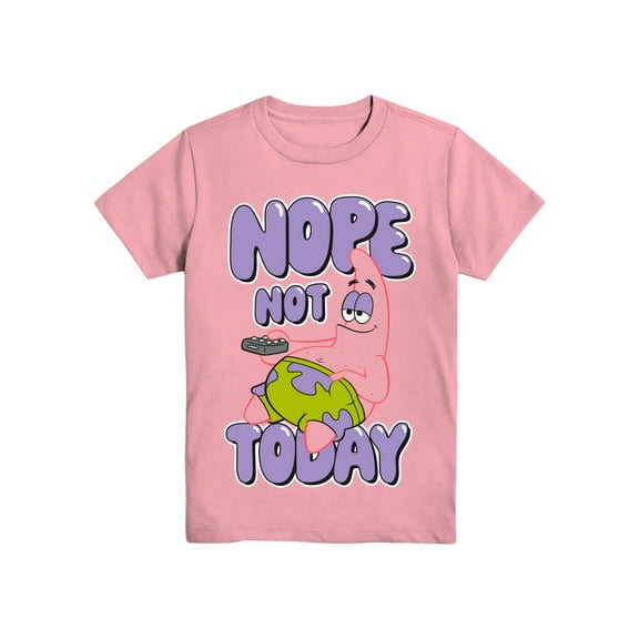 SpongeBob SquarePants, Boys' & Big Boys' Graphic T-Shirt, Nope Patrick, Sizes 4-18