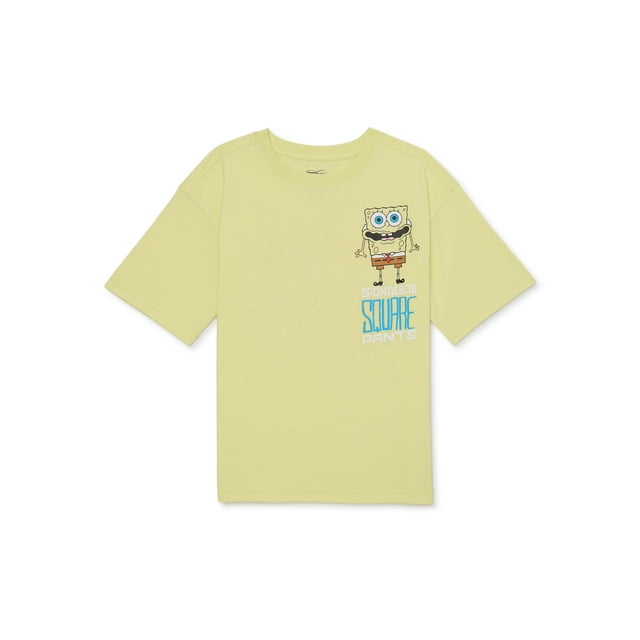 SpongeBob SquarePants Boys Graphic Tee with Short Sleeves, Size 4-18 ...