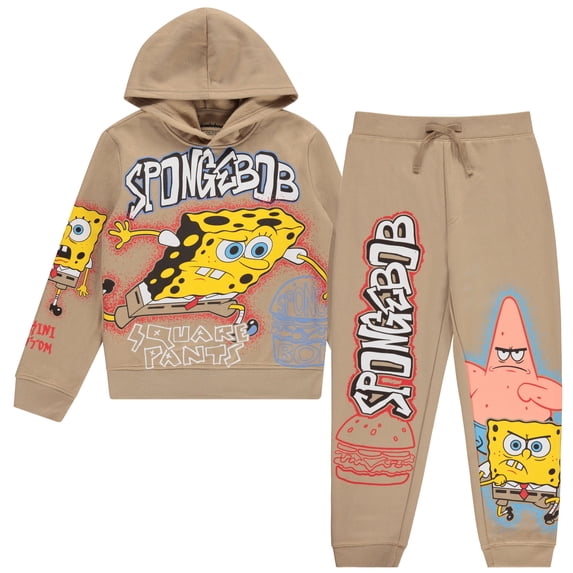SpongeBob SquarePants Boys Hoodie and Jogger Sweatpants Set, Sizes 4-20