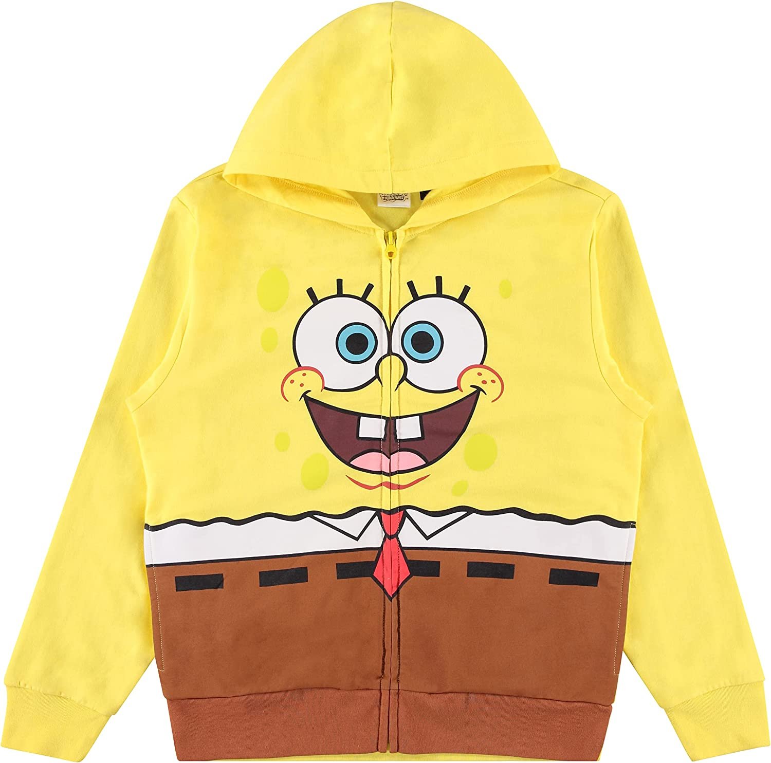 Disfraz de Sudadera con Capucha de Bob Esponja para Niño, Patricio Estrella, Don Cangrejo, Calamardo, Disfraz de Cosplay Amarillo, XS
