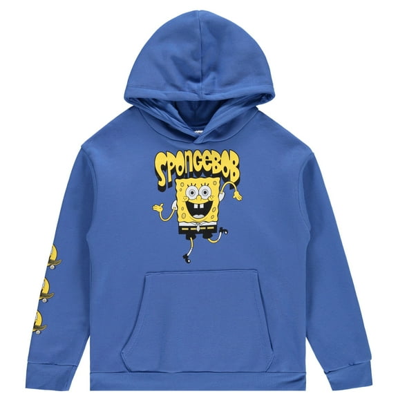 SpongeBob SquarePants Boys Pullover Hoodie - Little and Big Boys Sizes 4-20 Blue