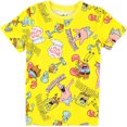 thumbnail image 1 of SpongeBob SquarePants Boys Short Sleeve T-Shirt - Spongebob, Patrick, Squidward, Mr Krabs - Nickelodeon - Boys Sizes 4-20 14-16, Yellow, 1 of 2