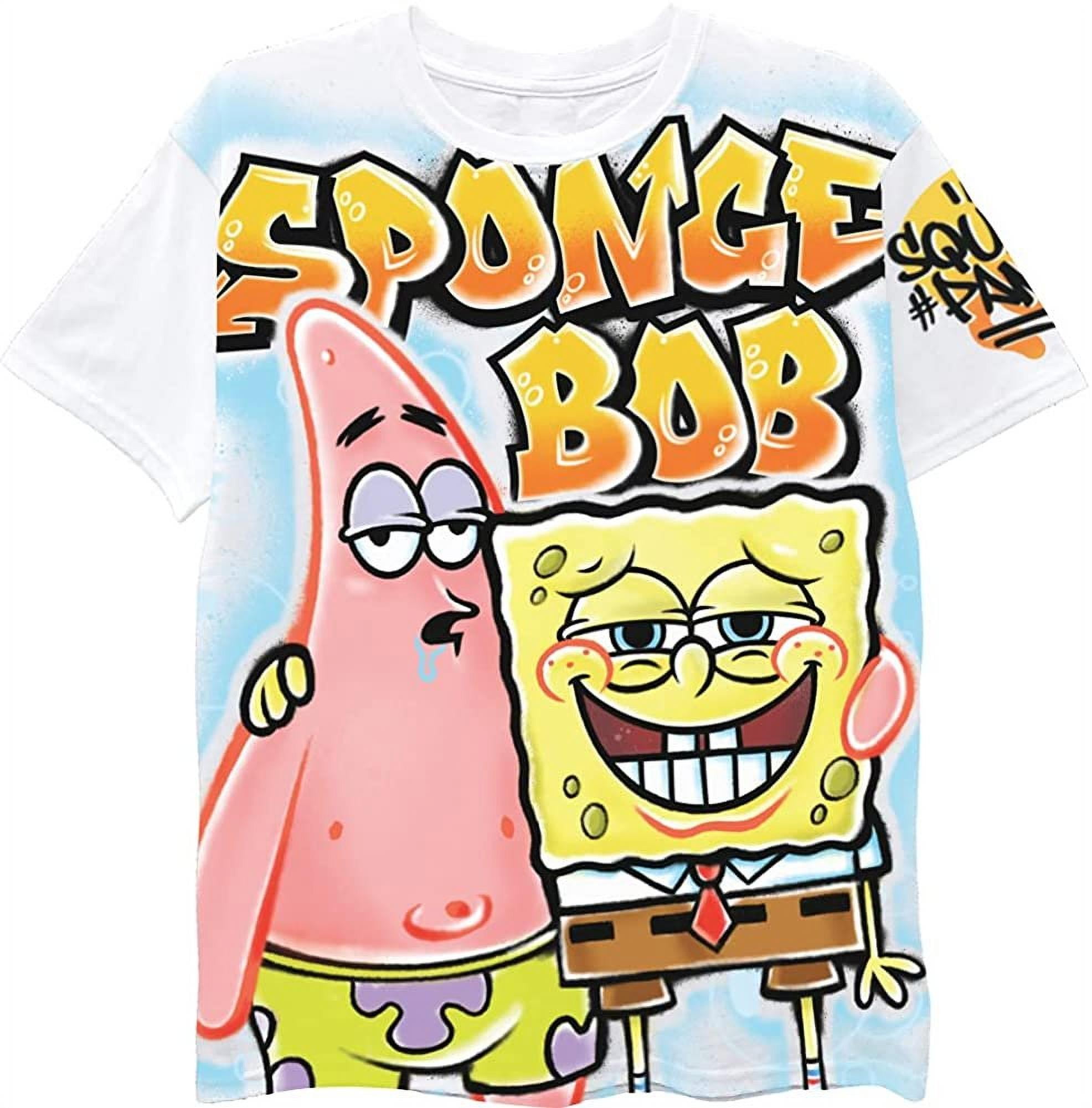 SpongeBob SquarePants Boys Short Sleeve T-Shirt - Spongebob, Patrick ...