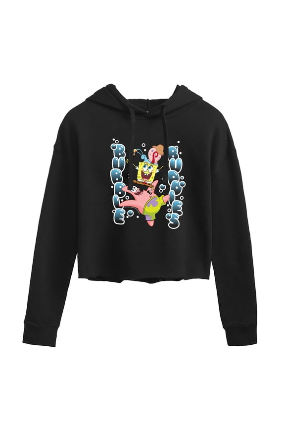 - Bubble Buddies - Juniors Cropped Pullover Hoodie