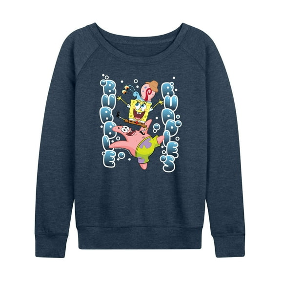 SpongeBob SquarePants - Bubble Buddies - Women's Lightweight French Terry Long Sleeve Shirt