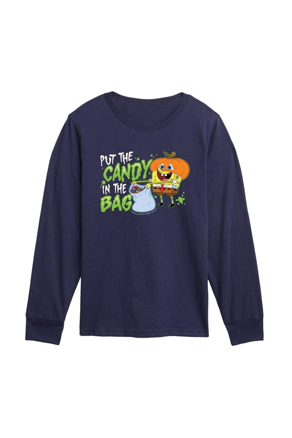 - Candy In The Bag - Toddler Boys Long Sleeve Graphic T-Shirt
