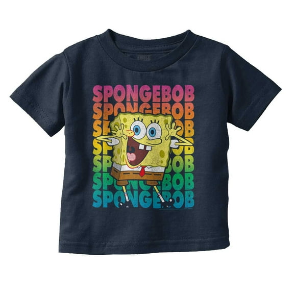 SpongeBob SquarePants Cartoon Rainbow Toddler Boy Girl T Shirt Infant Toddler Brisco Brands 6M
