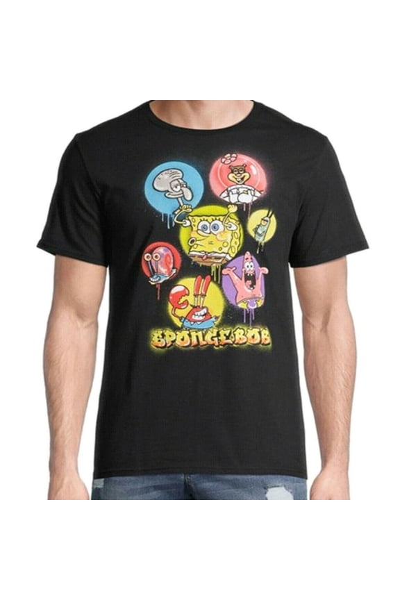 SpongeBob SquarePants Character Group Shot Men's T-Shirt (2XL)