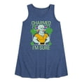 thumbnail image 1 of SpongeBob SquarePants - Charmed I'm Sure - Girls Aline Dress, 1 of 6
