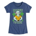 thumbnail image 1 of SpongeBob SquarePants - Charmed I'm Sure - Girls Fitted Short Sleeve Tee, 1 of 6