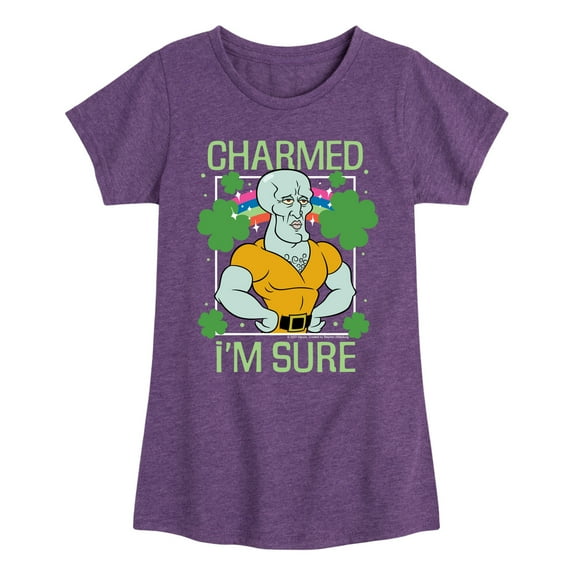 SpongeBob SquarePants - Charmed I'm Sure - Girls Fitted Short Sleeve Tee
