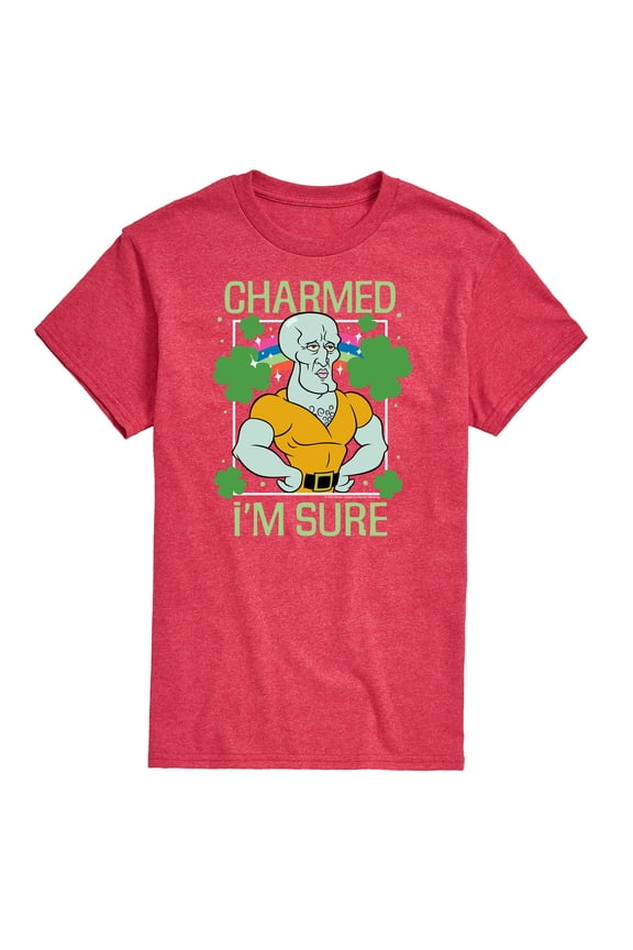 - Charmed I'm Sure Handsome Squidward - Men's Short Sleeve Graphic T-Shirt