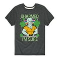 thumbnail image 1 of SpongeBob SquarePants - Charmed I'm Sure - Toddler And Youth Short Sleeve Graphic T-Shirt, 1 of 6