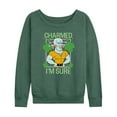 thumbnail image 1 of SpongeBob SquarePants - Charmed Im Sure - Women's Lightweight French Terry Long Sleeve Shirt, 1 of 6