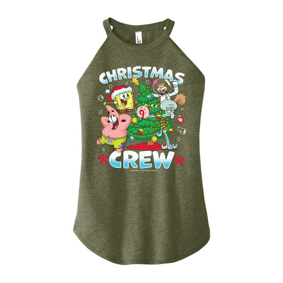 SpongeBob SquarePants - Christmas Crew - Juniors High Neck Tank Top