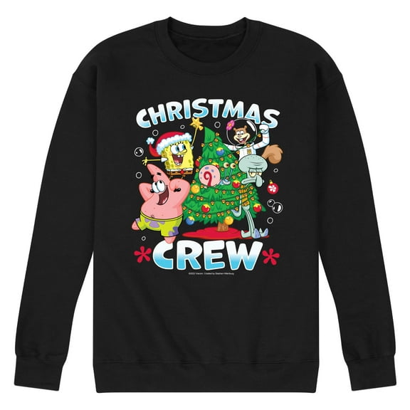 SpongeBob SquarePants - Christmas Crew - Men's Crew Neck Fleece Pullover