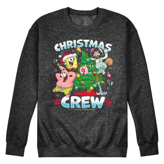 SpongeBob SquarePants - Christmas Crew - Men's Crew Neck Fleece Pullover