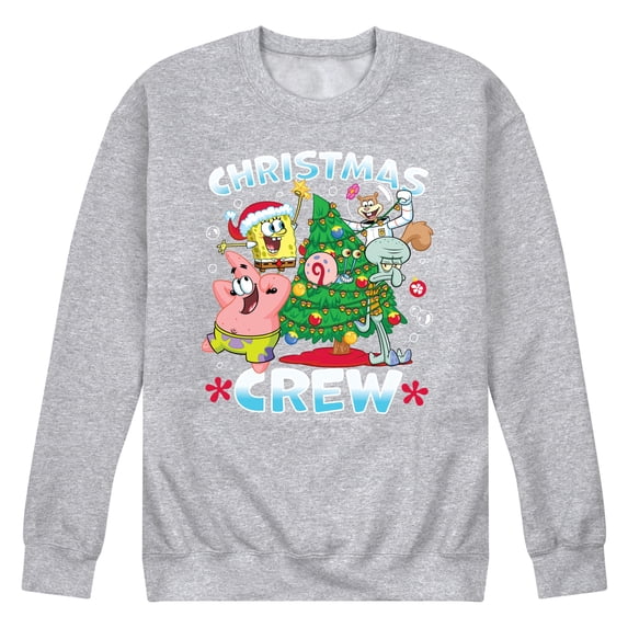 SpongeBob SquarePants - Christmas Crew - Men's Crew Neck Fleece Pullover