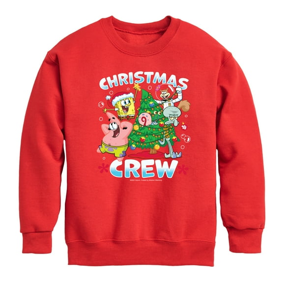 SpongeBob SquarePants - Christmas Crew - Toddler And Youth Crewneck Fleece Sweatshirt