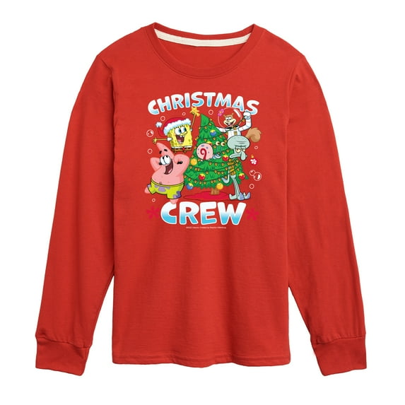 SpongeBob SquarePants - Christmas Crew - Toddler And Youth Long Sleeve Graphic T-Shirt
