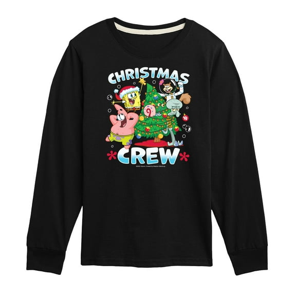 SpongeBob SquarePants - Christmas Crew - Toddler And Youth Long Sleeve Graphic T-Shirt