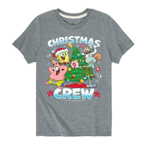 SpongeBob SquarePants - Christmas Crew - Toddler And Youth Short Sleeve Graphic T-Shirt