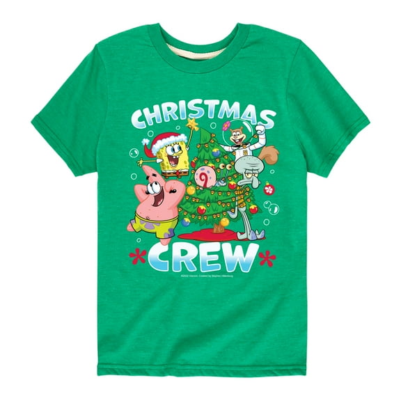 SpongeBob SquarePants - Christmas Crew - Toddler And Youth Short Sleeve Graphic T-Shirt