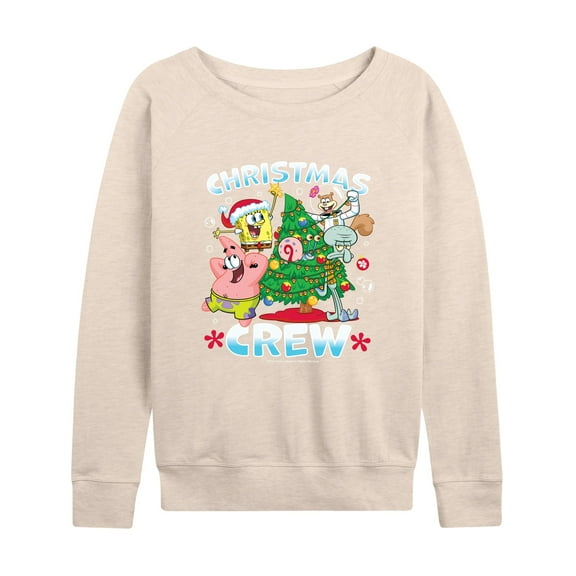 SpongeBob SquarePants - Christmas Crew - Women's Lightweight French Terry Long Sleeve Shirt