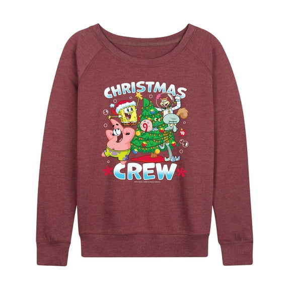 SpongeBob SquarePants - Christmas Crew - Women's Lightweight French Terry Long Sleeve Shirt