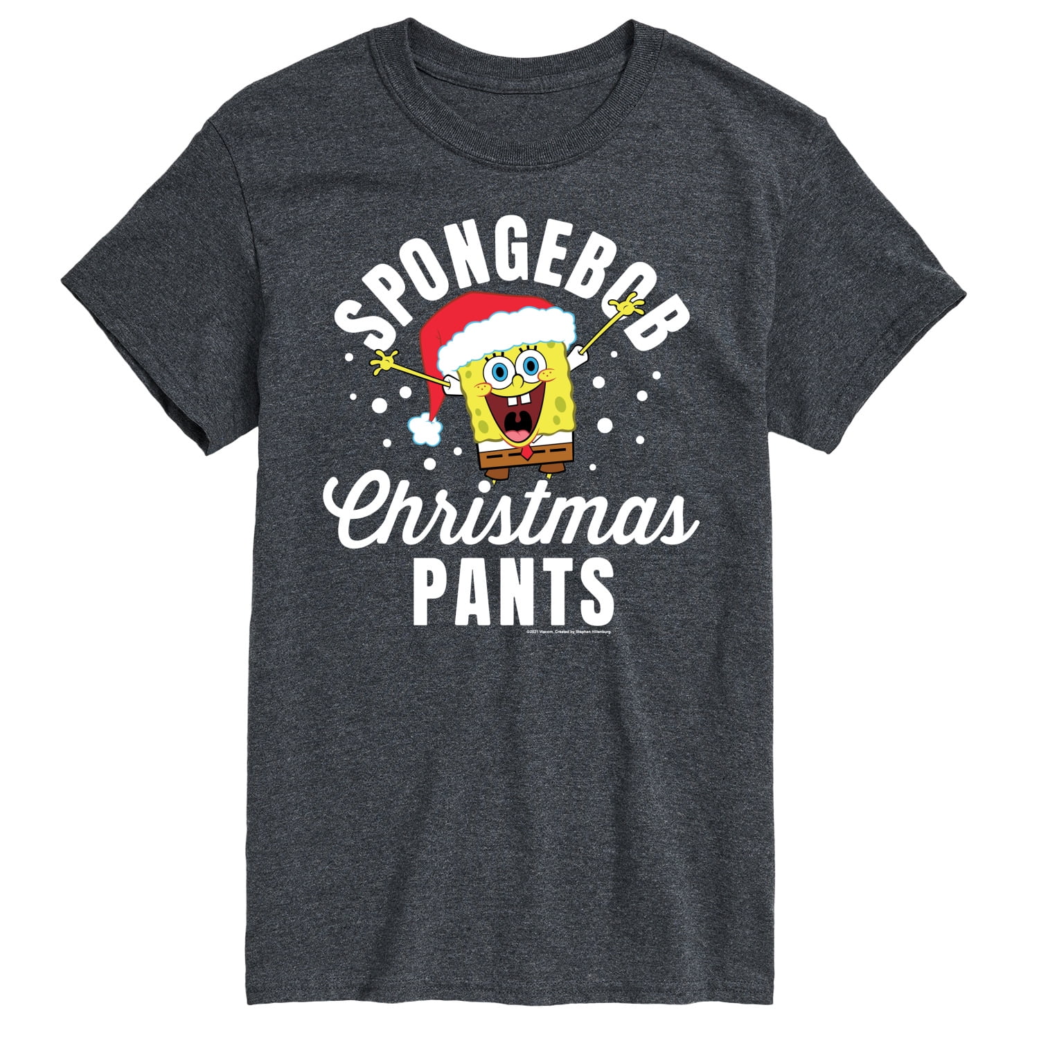 SpongeBob SquarePants Christmas Pants Men's Short Sleeve Graphic T
