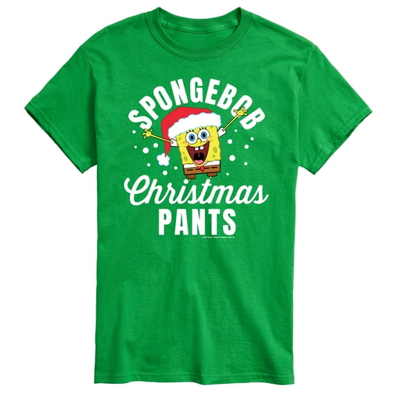 SpongeBob SquarePants - Christmas Pants - Men's Short Sleeve Graphic T-Shirt