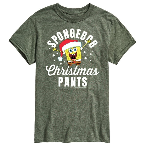 SpongeBob SquarePants - Christmas Pants - Men's Short Sleeve Graphic T-Shirt