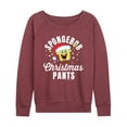 thumbnail image 1 of SpongeBob SquarePants - Christmas Pants - Women's Lightweight French Terry Long Sleeve Shirt, 1 of 6