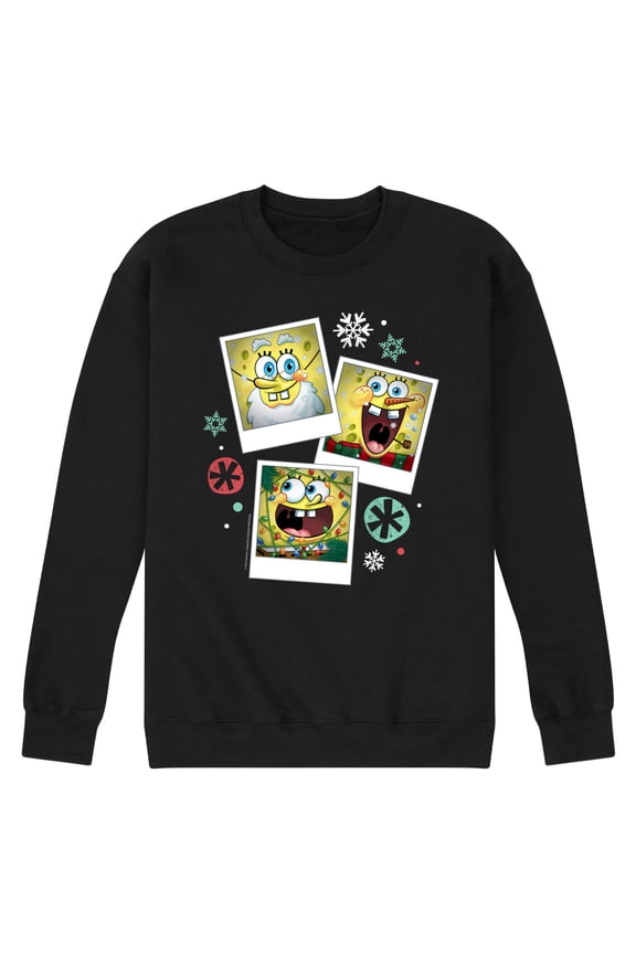 - Christmas Photo Collage - Men's Crew Neck Fleece Pullover