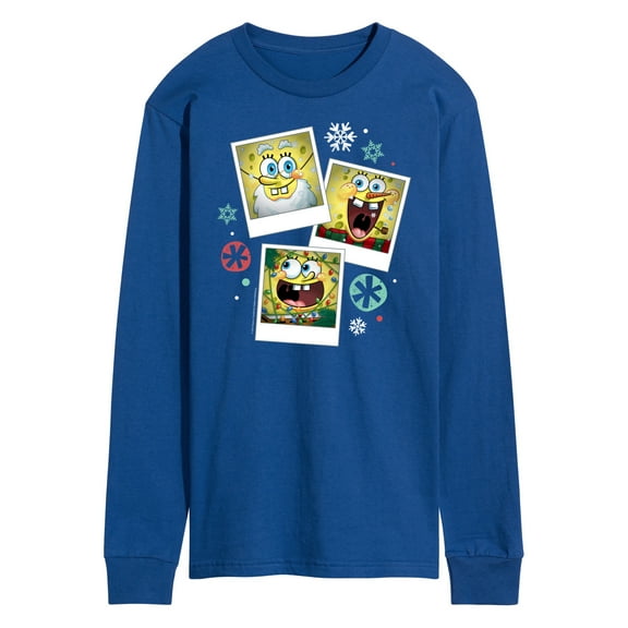 SpongeBob SquarePants - Christmas Photo Collage - Men's Long Sleeve T-Shirt