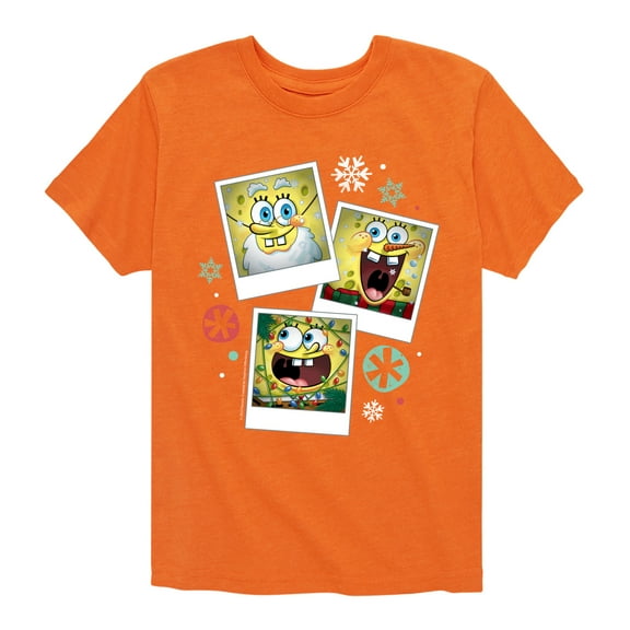 SpongeBob SquarePants - Christmas Photo Collage - Toddler And Youth Short Sleeve Graphic T-Shirt
