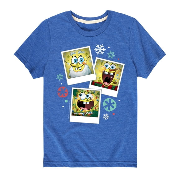 SpongeBob SquarePants - Christmas Photo Collage - Toddler And Youth Short Sleeve Graphic T-Shirt