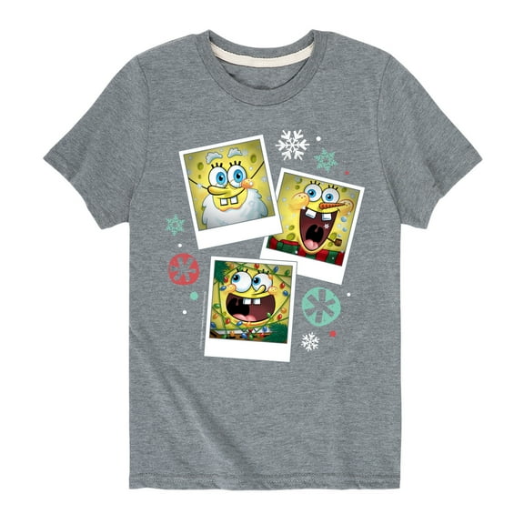 SpongeBob SquarePants - Christmas Photo Collage - Toddler And Youth Short Sleeve Graphic T-Shirt