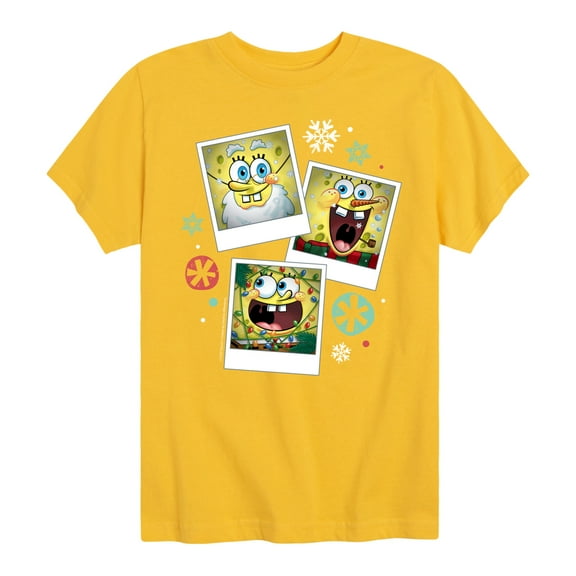 SpongeBob SquarePants - Christmas Photo Collage - Toddler And Youth Short Sleeve Graphic T-Shirt